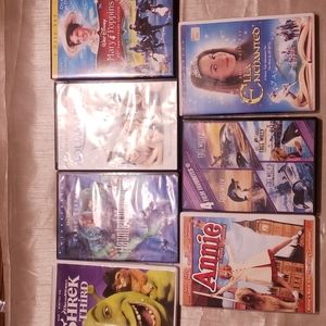 Lot of 7 DVDs Fantasy Adventure Animated Children's Film Shrek, Annie & more..